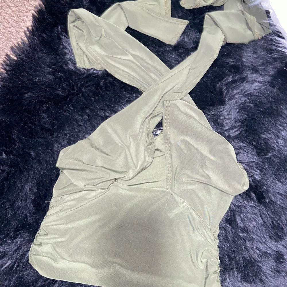 Olive Green Tupe Top